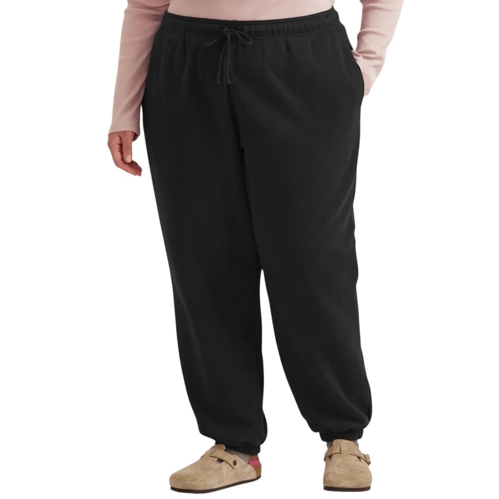 Eddie Bauer Black Cotton‎ Blend Fleece Vintage Soft Jogger Sweatpants 3X NWTS